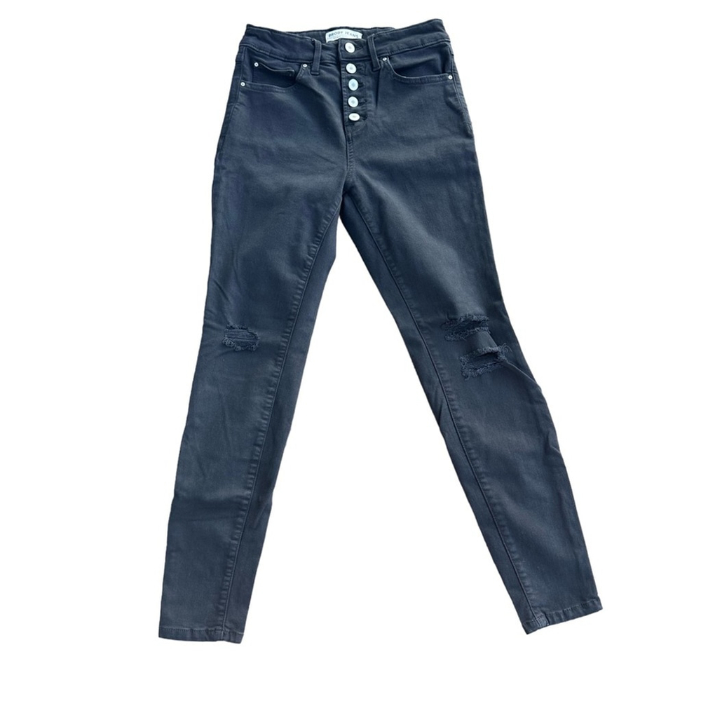 BRODY JEANS Ultra High Rise Skinny Ankle Button Fly Jeans 27